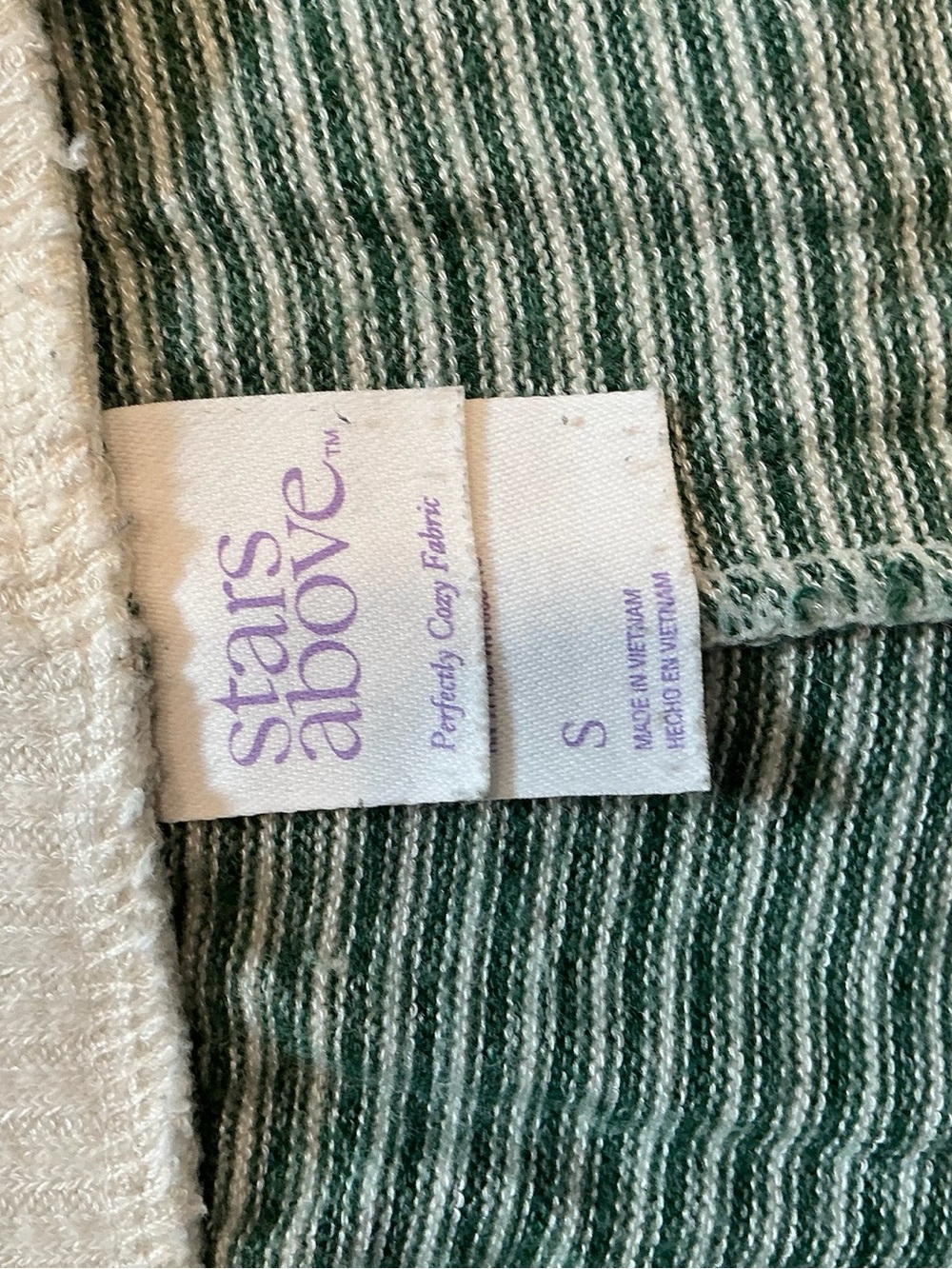 stars above Green & White Striped Pajama Set - Top, Joggers & Shorts - Picture 4 of 5